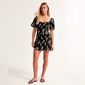 NWT Linen Blend Button Through Mini Dress